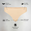 Tanga invisible con punta de camello de Olora, tiro medio